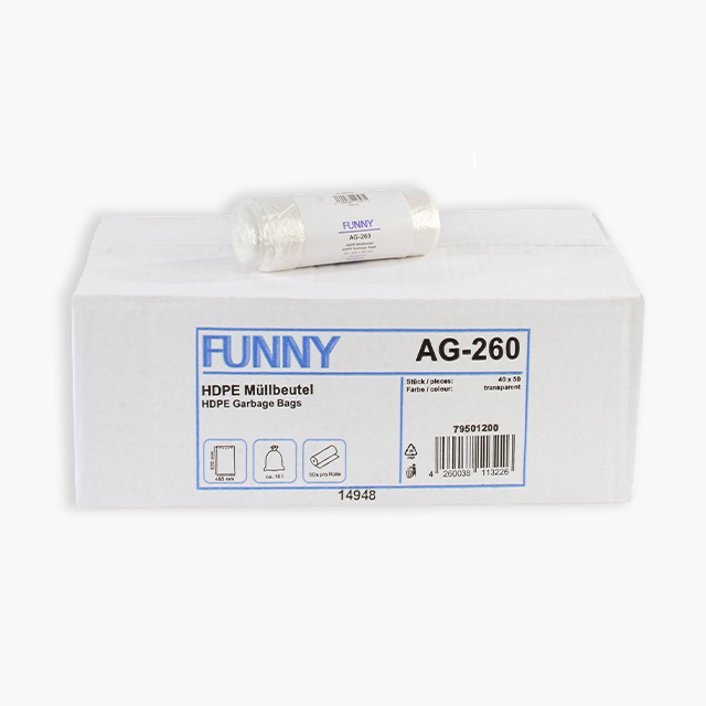 HDPE Müllbeutel, natur, 18 l