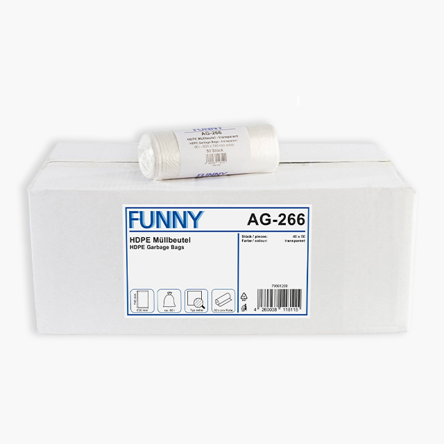 HDPE Müllbeutel, extra, natur, 60 l