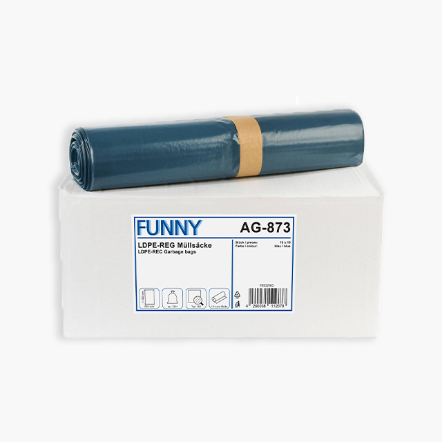 LDPE-Regenerat Müllsäcke, blau, 120 l